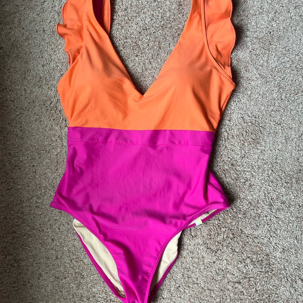 Summersalt Orange and Pink  One Piece Swimsuit